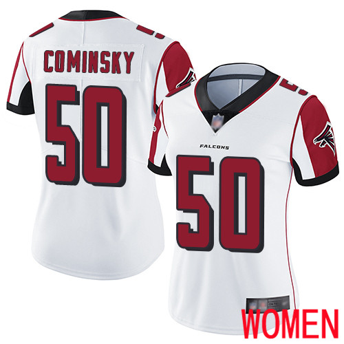 Atlanta Falcons Limited White Women John Cominsky Road Jersey NFL Football 50 Vapor Untouchable
